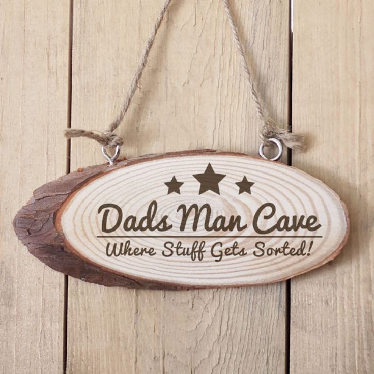 Personalised Man Cave Wooden Hanging Plaque product image