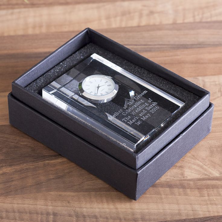 Engraved Crystal Mantel Clock The Gift Experience