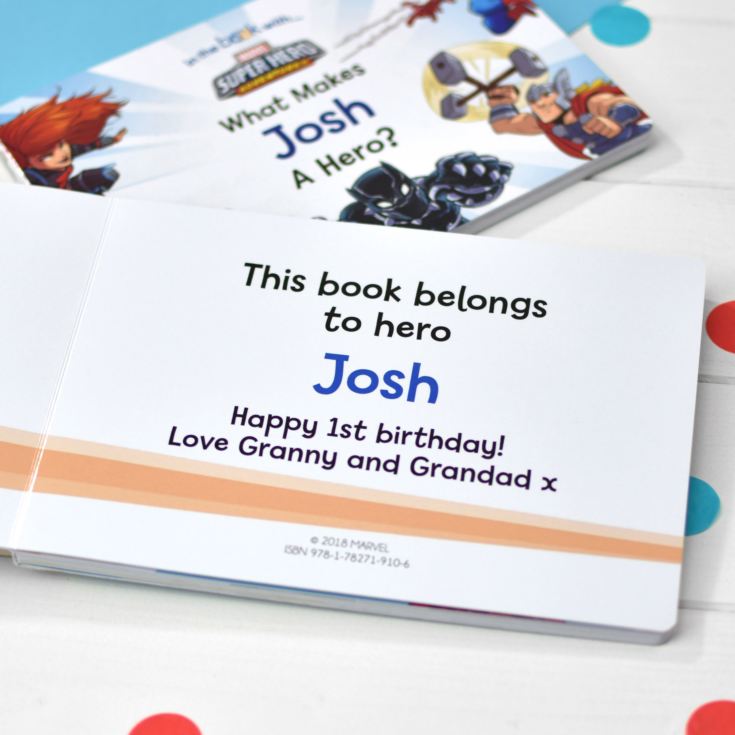 Personalised What Makes Me a Hero Marvel Board Book product image