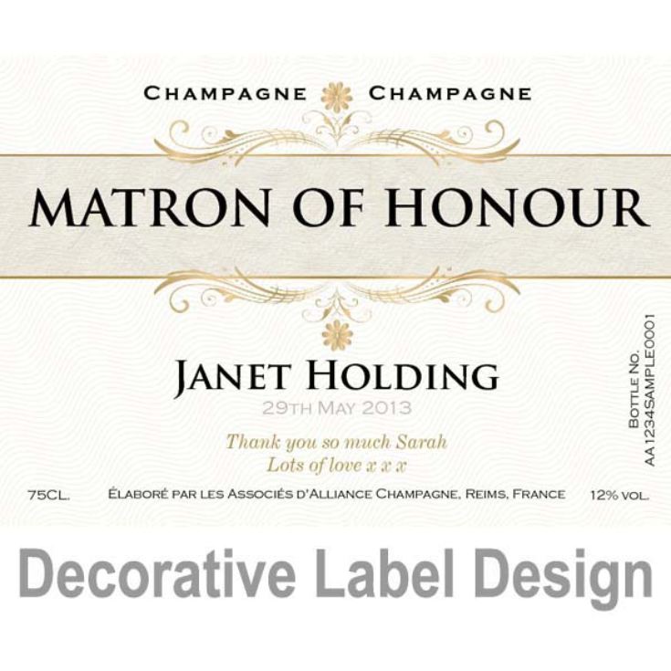 Matron of Honour Personalised Champagne product image