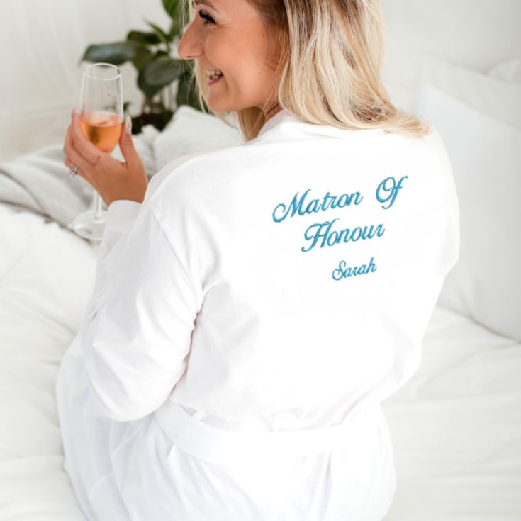 Personalised Embroidered Matron Of Honour Dressing Gown product image