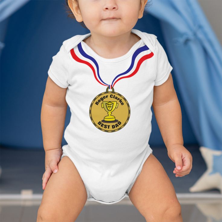 Personalised Medal Baby Grow product image