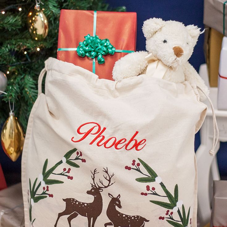 Personalised Merry Christmas Canvas Sack product image