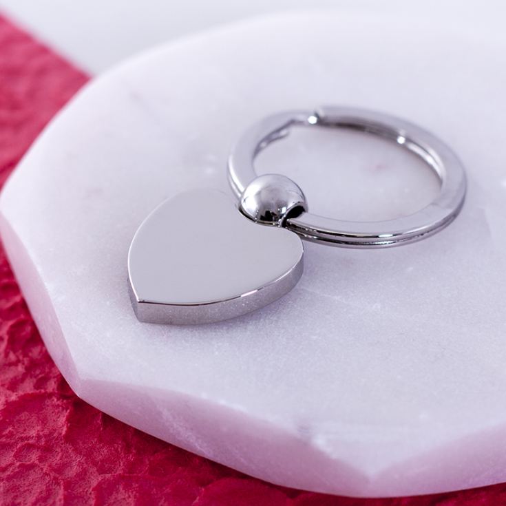 Engraved Heart Ball Keyring product image