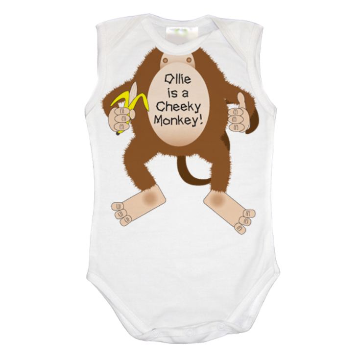 Personalised Cheeky Monkey Baby Grow product image