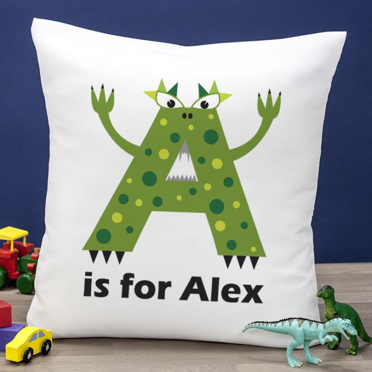 Personalised Children's Alphabet Monster Cushion product image