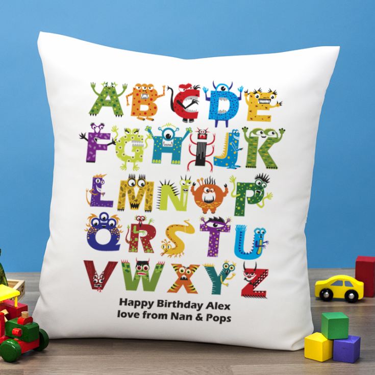 Personalised Monster Alphabet Cushion product image