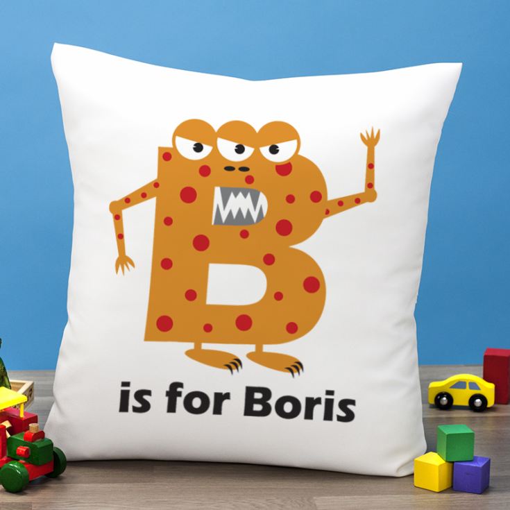 Personalised Children's Alphabet Monster Cushion product image