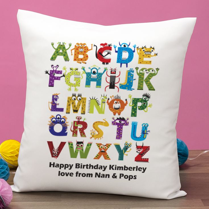 Personalised Monster Alphabet Cushion product image