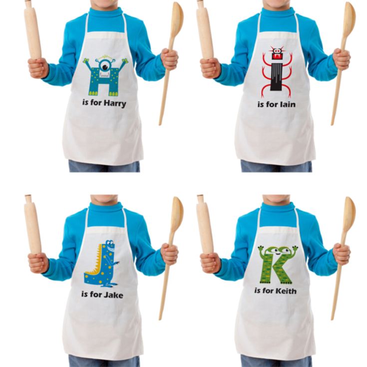 Personalised Children's Alphabet Monster Apron product image