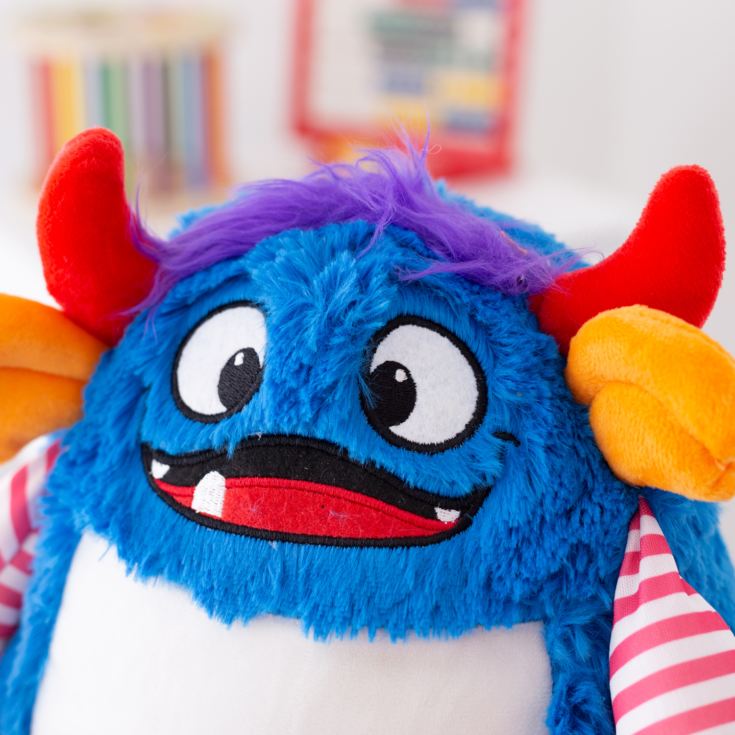 Personalised Embroidered Cubbies Blue Monster Soft Toy product image