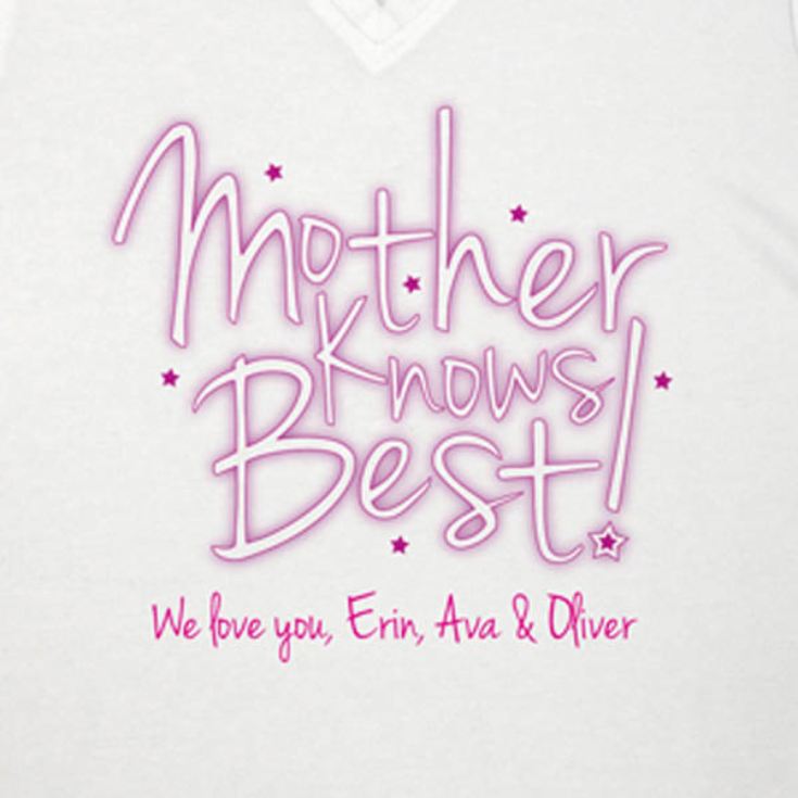 Mother Knows Best Personalised T-Shirt product image