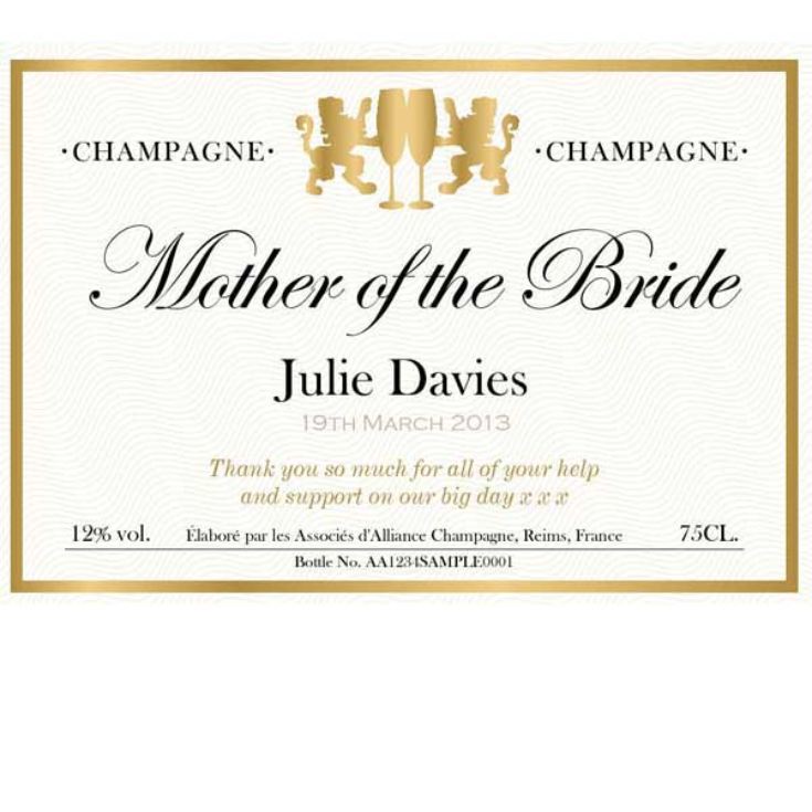 Mother of the Bride Personalised Champagne product image