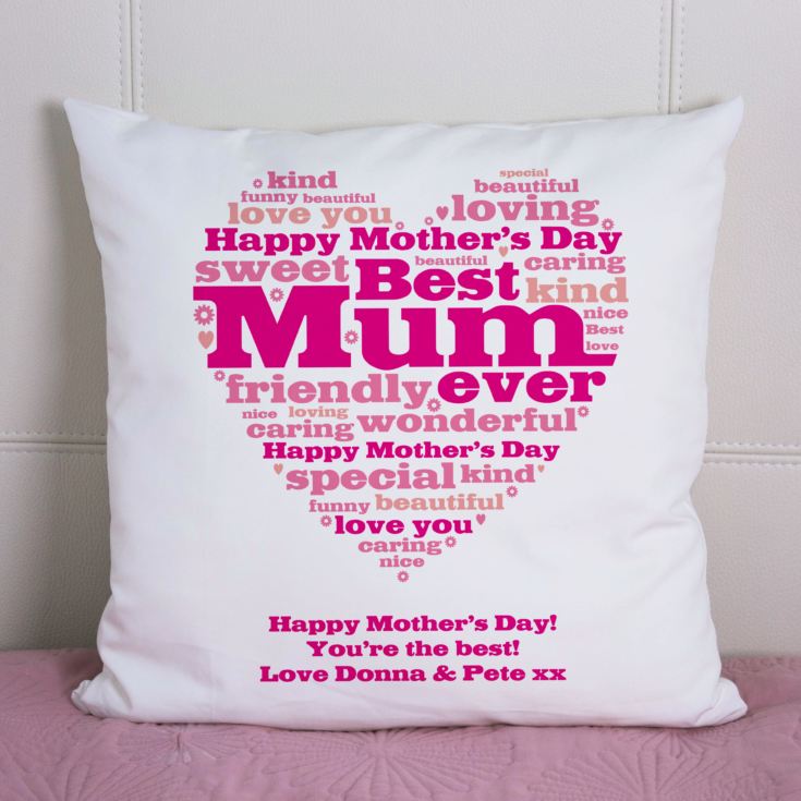 Mother's Day Heart of Words Personalised Cushion product image