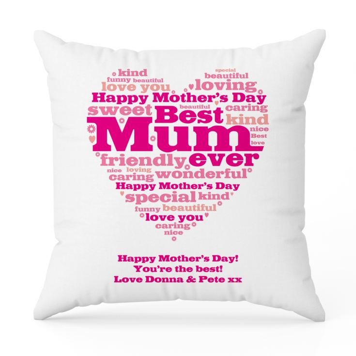 Mother's Day Heart of Words Personalised Cushion product image