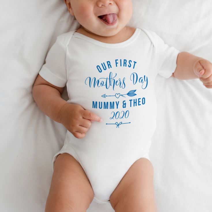 Personalised Our First Mother's Day Baby Grow product image