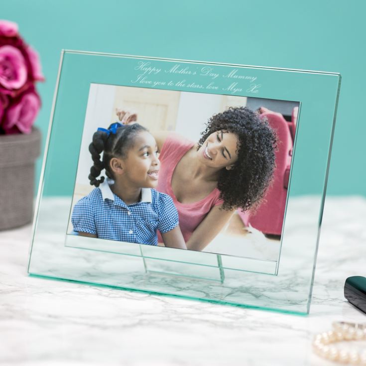 Luxury Personalised Glass Photo Frame The Gift Experience Luxury Personalised Glass Photo Frame Image