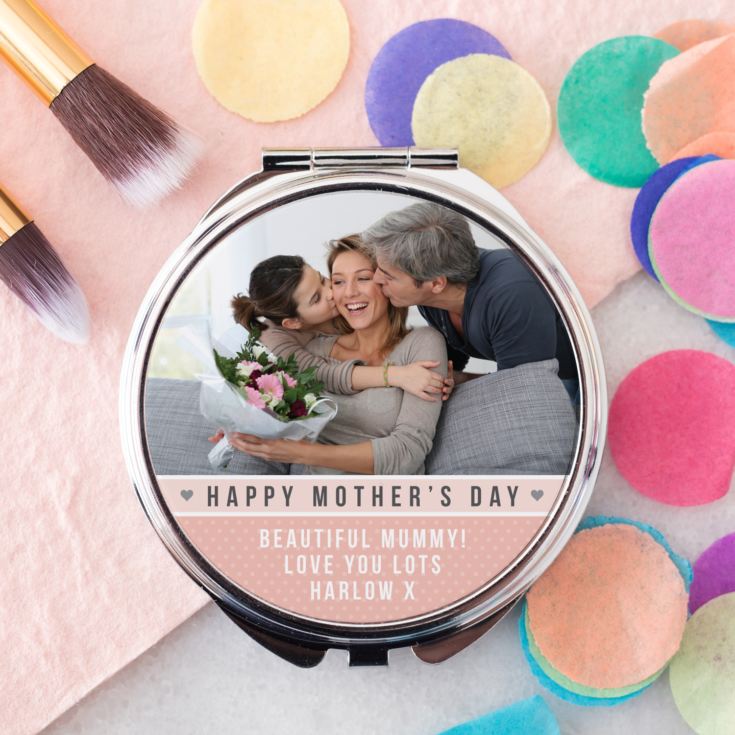 Mother's Day Photo Upload Compact Mirror product image