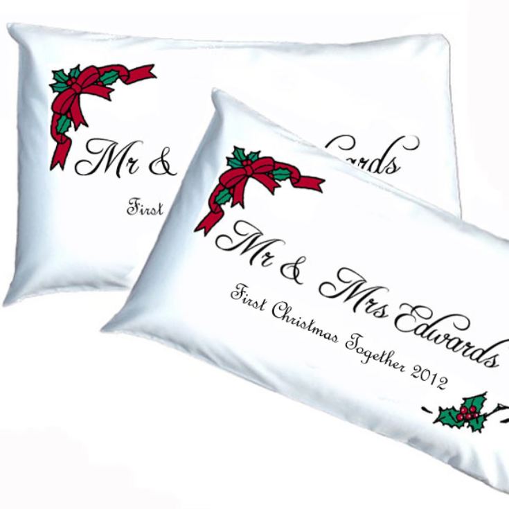Personalised Christmas Mr & Mrs Pillowcases  The Gift Experience