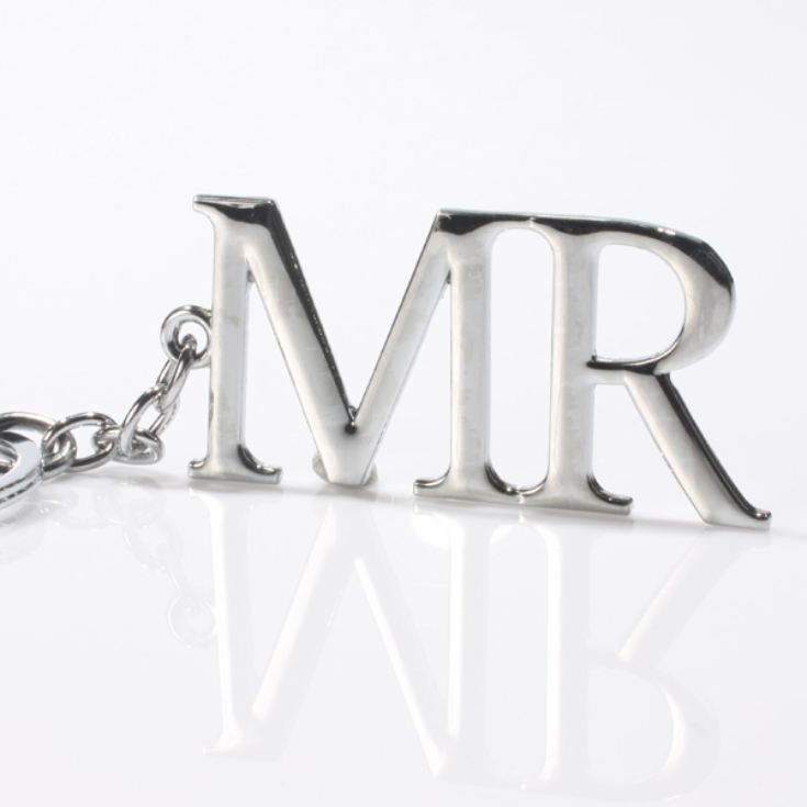 Mr & Mrs Silver Plated Keyrings product image