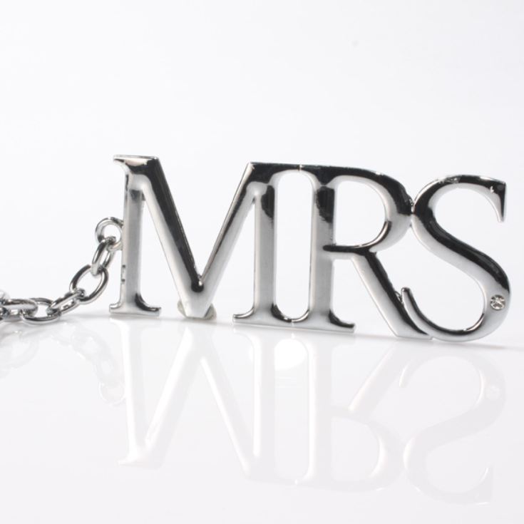 Mr & Mrs Silver Plated Keyrings product image