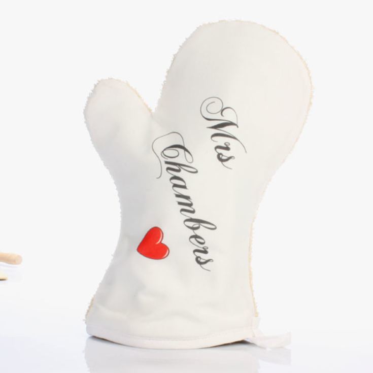Personalised Mr & Mrs Oven Mitts product image