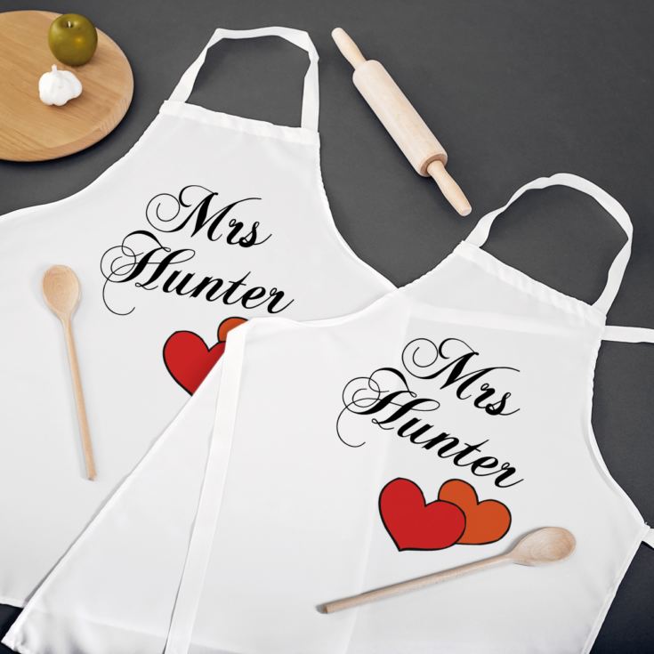 Mrs and Mrs Personalised Aprons product image