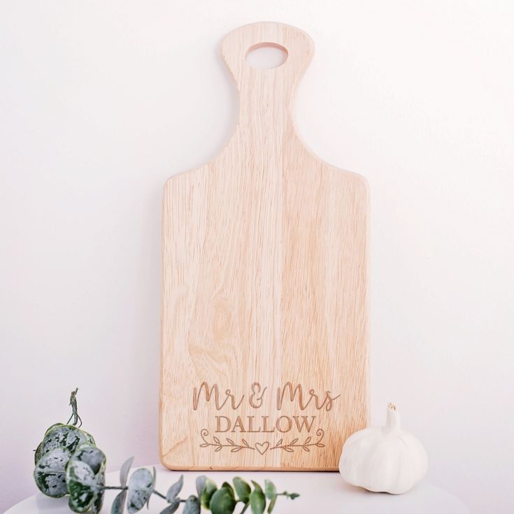 Personalised Mr & Mrs Chopping Board product image