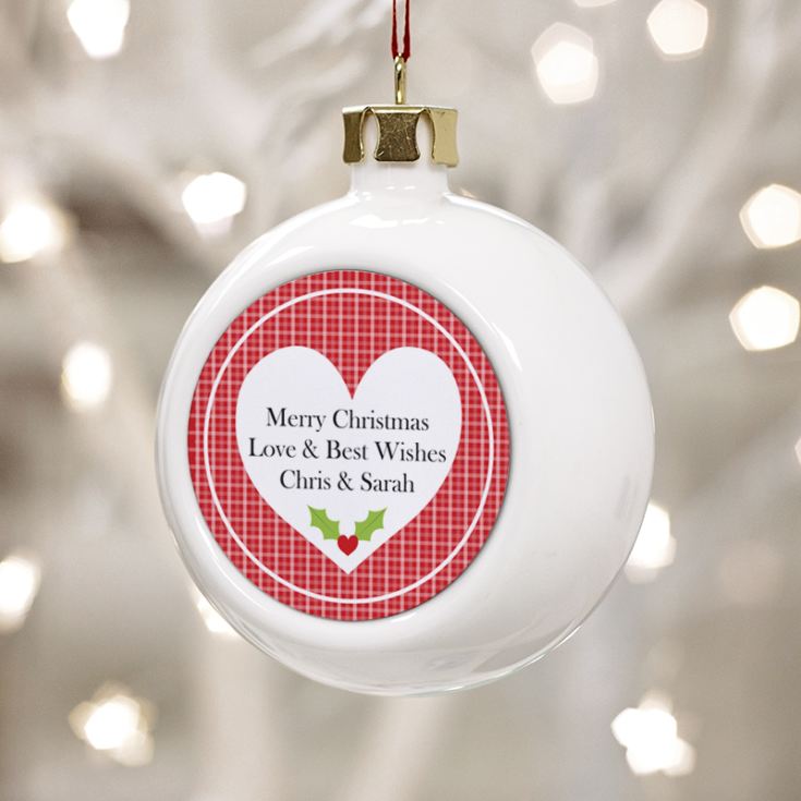 Mr & Mrs Personalised Christmas Bauble product image