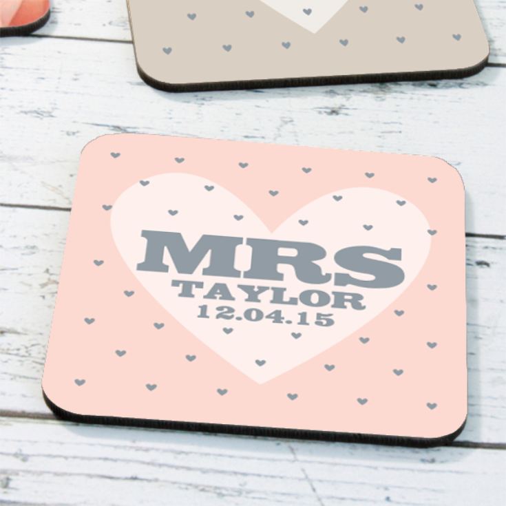 Personalised Mr & Mrs Coasters product image