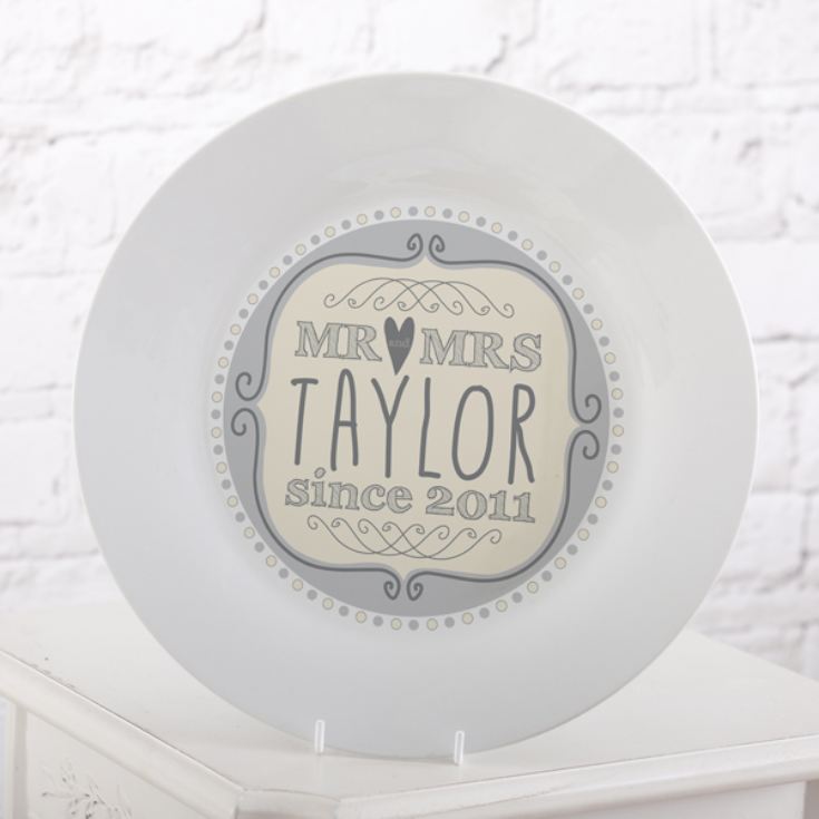 Personalised Mr & Mrs Since Plate product image