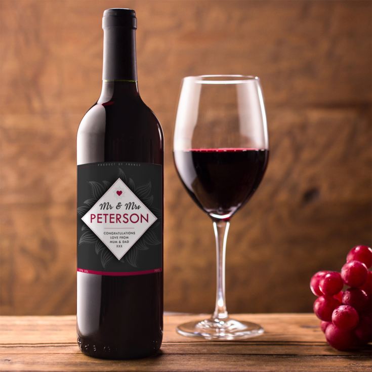 Personalised Mr & Mrs Red Wine product image