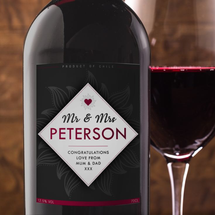 Personalised Mr & Mrs Red Wine product image