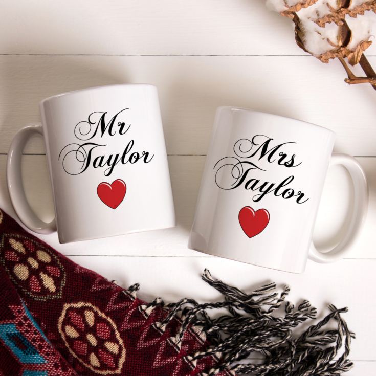 Personalised Mr and Mrs Mugs product image