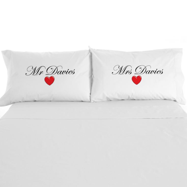 Pair Of Mr & Mrs Pillowcases product image
