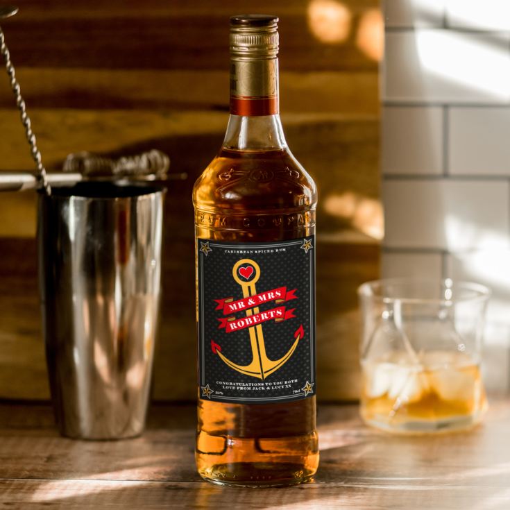 Personalised Mr & Mrs Spiced Rum product image
