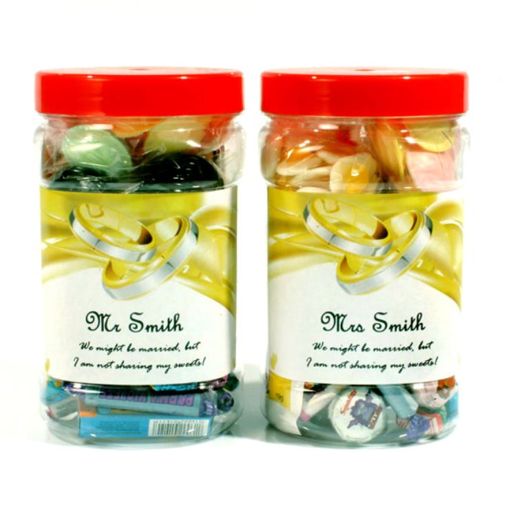 Personalised Mr & Mrs Sweet Jars product image