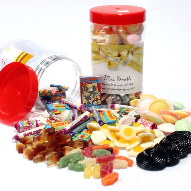 Personalised Mr & Mrs Sweet Jars product image