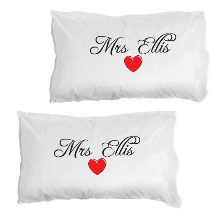 Mrs and Mrs Personalised Pillow Cases product image