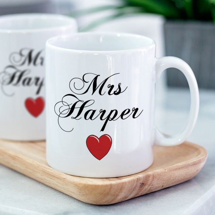 Pair of Mrs and Mrs Personalised Mugs product image