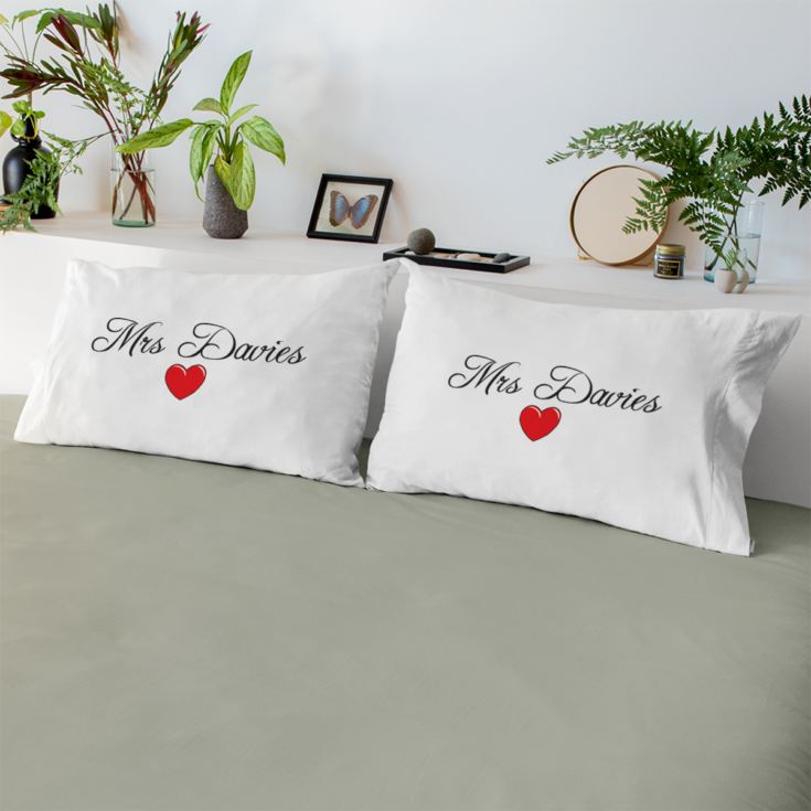 Mrs and Mrs Personalised Pillow Cases product image