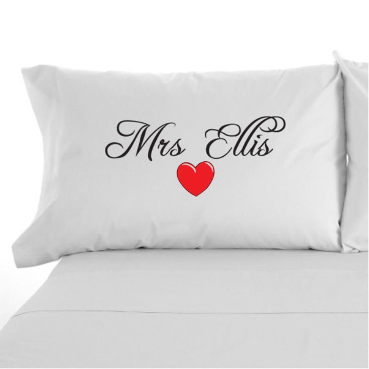 mrs and mrs personalised pillow cases the gift experience