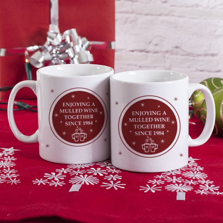 Personalised Enjoying Mulled Wine Together Mugs product image