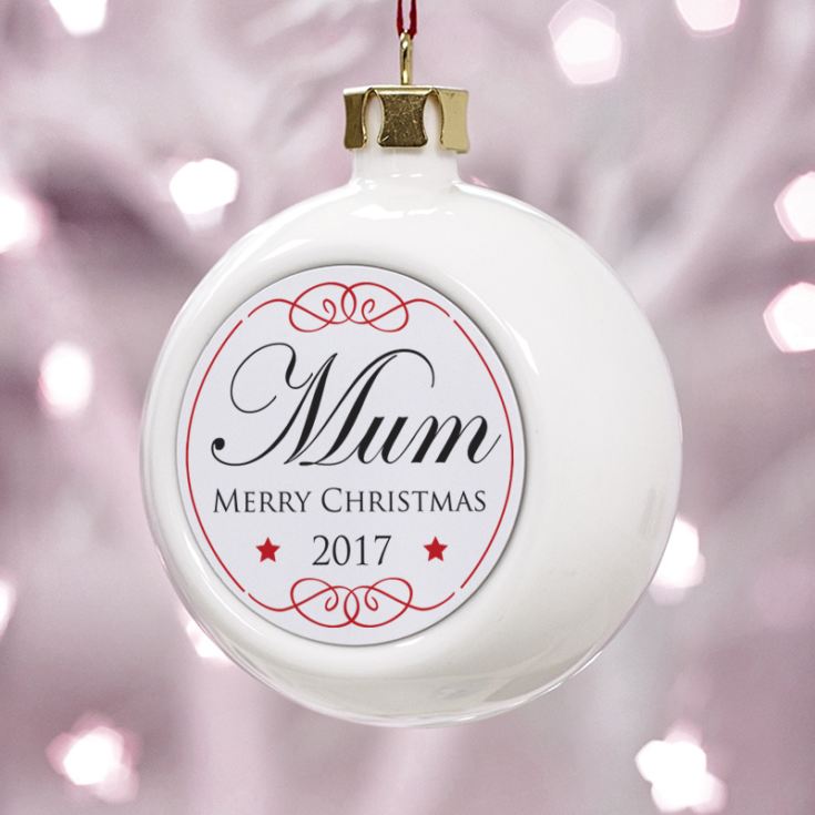 Personalised Mum Christmas Bauble product image