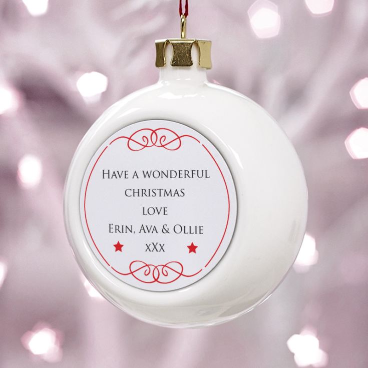 Personalised Mum Christmas Bauble product image