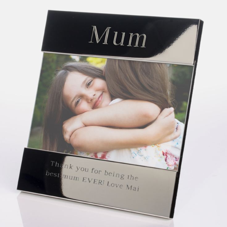 Engraved Mum Shiny Silver Photo Frame product image