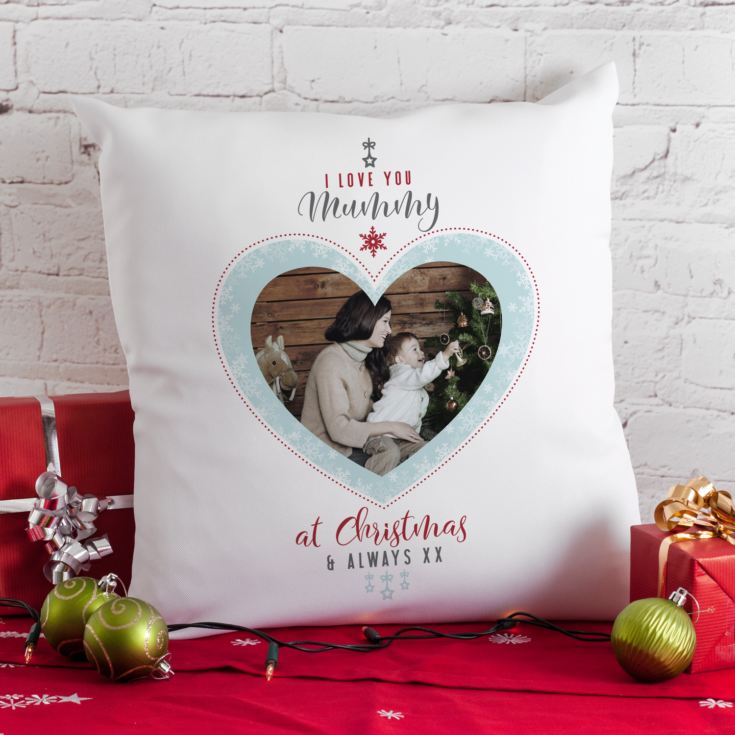 Personalised Mum Photo Christmas Cushion product image