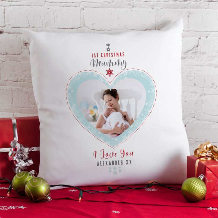 Personalised Mum Photo Christmas Cushion product image