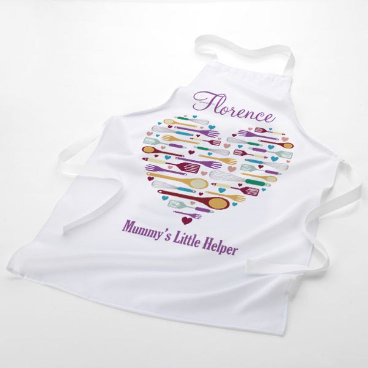 Personalised Heart Style Mummy's Helper Children's Apron product image