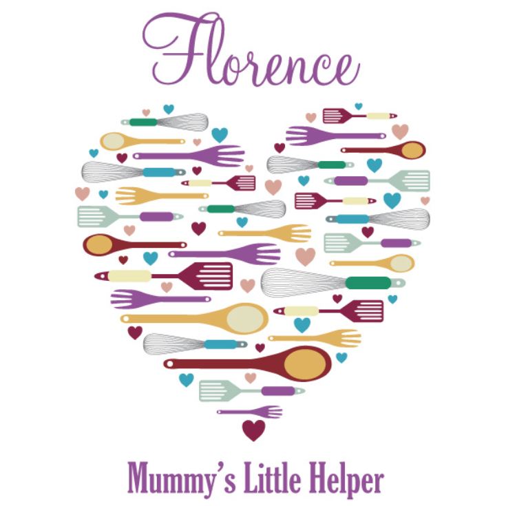 Personalised Heart Style Mummy's Helper Children's Apron product image